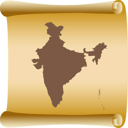 map of Indiaのイラスト素材