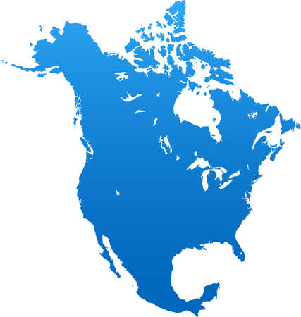 map of North Americaのイラスト素材
