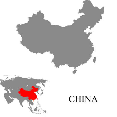map of Chinaのイラスト素材