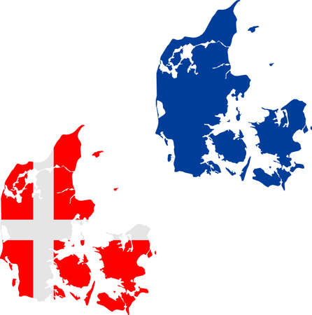 map of Denmarkのイラスト素材