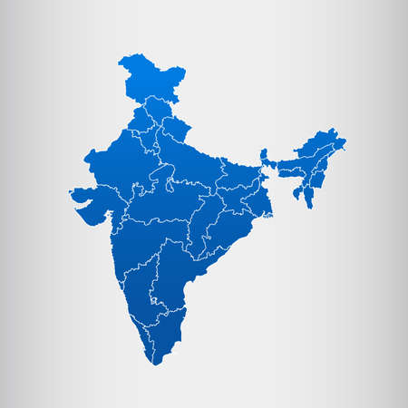 map of Indiaのイラスト素材