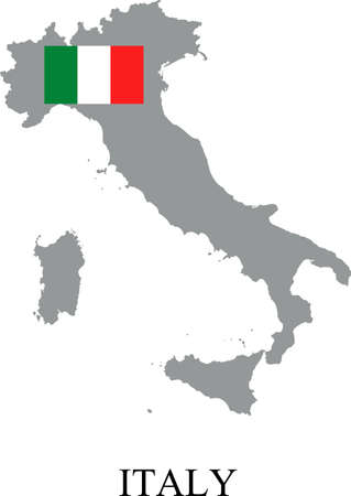 map of Italyのイラスト素材