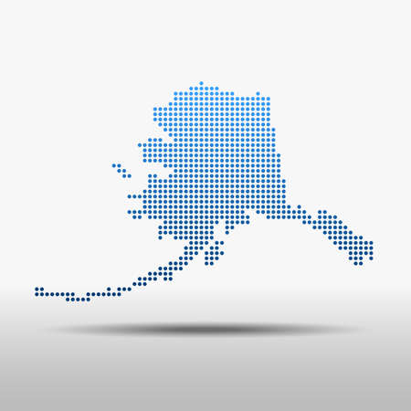map of Alaskaのイラスト素材