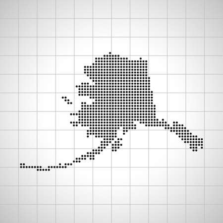 map of Alaskaのイラスト素材