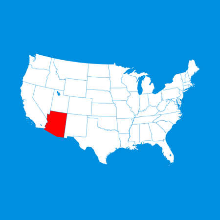 map of Arizonaのイラスト素材