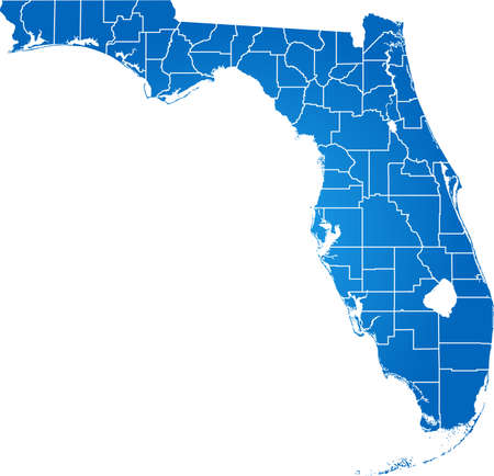 map of Floridaのイラスト素材