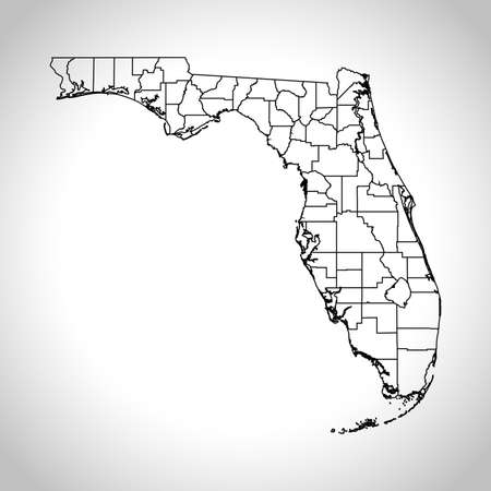map of Floridaのイラスト素材