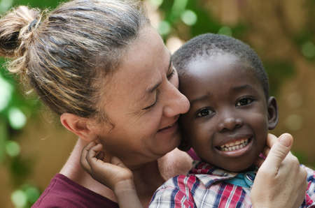 Portrait of a beautiful african american girlの写真素材