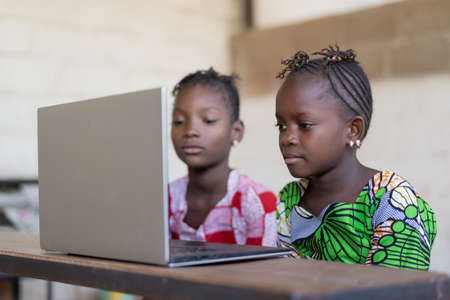Africa's future is female: Beautiful Girls Technology Symbolの写真素材