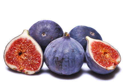 Fresh figs isolated on white background
