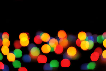 Background of circular reflections of Christmas lights