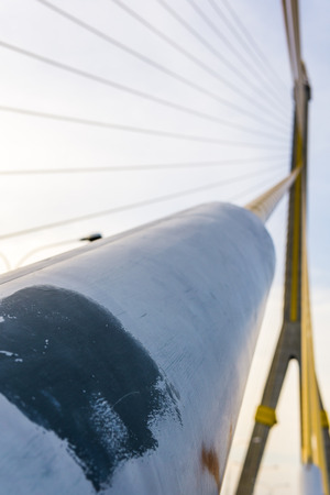 Close up Rama VIII Bridge. Thailandの写真素材