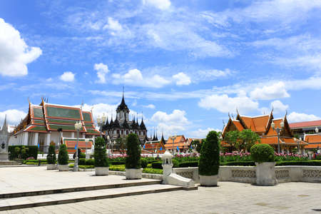 Wat Rachanatda Temple in Bangkok ,Thailandの写真素材