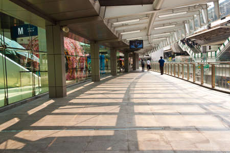 Sky bridge connection to the TERMINAL21 mall Bangkok,Thailand