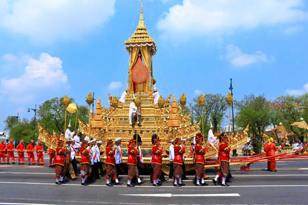 BANGKOK, THAILAND - APRIL 9: The Royal Cremation Ceremony of Prince Bejaratana Rajasuda Sirisobhabannavadi on April 9, 2012のeditorial素材