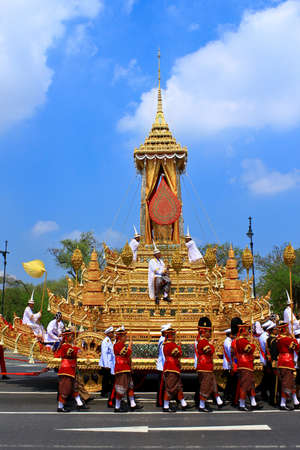 BANGKOK, THAILAND - APRIL 9: The Royal Cremation Ceremony of Prince Bejaratana Rajasuda Sirisobhabannavadi on April 9, 2012のeditorial素材