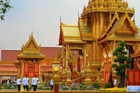 BANGKOK, THAILAND - APRIL 9: The Royal Cremation Ceremony of Prince Bejaratana Rajasuda Sirisobhabannavadi on April 9, 2012のeditorial素材