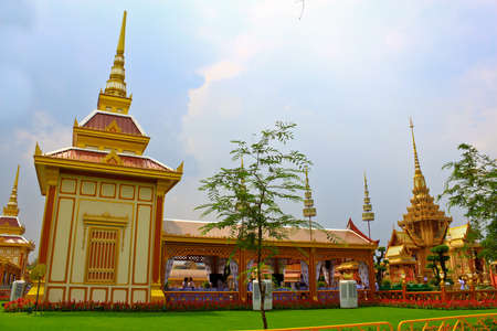 BANGKOK, THAILAND - APRIL 9: The Royal Cremation Ceremony of Prince Bejaratana Rajasuda Sirisobhabannavadi on April 9, 2012のeditorial素材