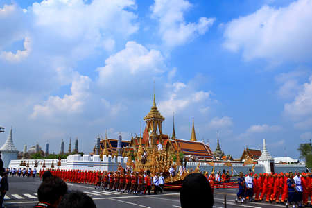 BANGKOK, THAILAND - APRIL 9: The Royal Cremation Ceremony of Prince Bejaratana Rajasuda Sirisobhabannavadi on April 9, 2012のeditorial素材