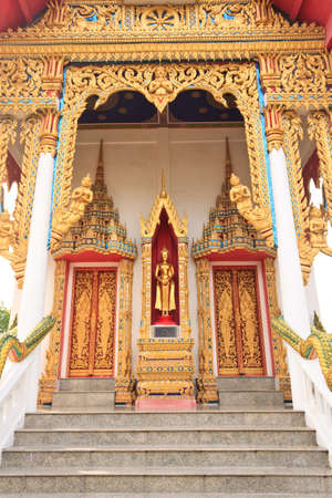 Gate of temple in thailandの写真素材