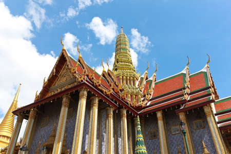 Wat Phra Kaew Grand Palace in Bangkok, Thailandの写真素材