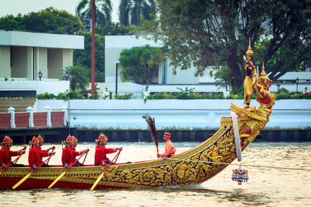 Thai royal barge, supreme art of Thailand.のeditorial素材