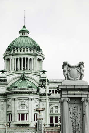 italian neo-classical architecture of Anantasamakhom Throne Hall in Bangkok, Thailandのeditorial素材