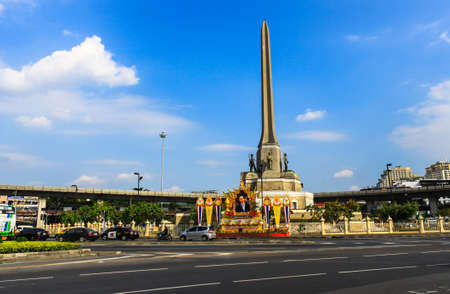 BANGKOK, THAILAND - December 5: Victory monument in central Bangkok on December 5, 2012 in Bangkok.のeditorial素材