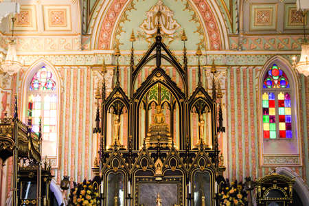 Buddha in Church of Niwet Dhamma Prawat Temple, Ayutthaya Provinの写真素材