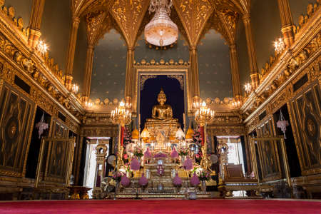 Buddha in church at Bangkok, Thailand 