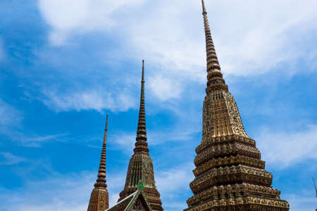 Ancient Pagoda or Chedi at Wat Pho Temple, Thailandの写真素材