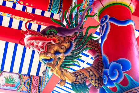 Chinese style dragon statueの写真素材