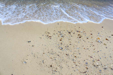 Soft wave of the sea on the sandy beach