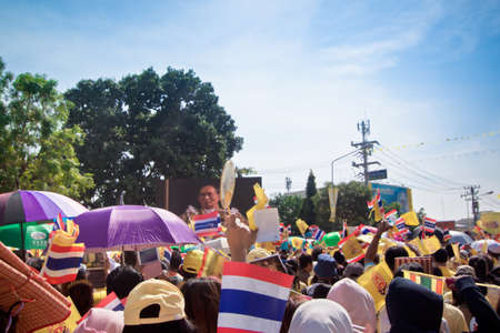 HUA HIN- DECEMBER 5  Soldiers in parade uniforms to celebrate for the 86th birthday of HM King Bhumibol Adulyadej on December 5, 2013 in Hun Hin, Thailand のeditorial素材