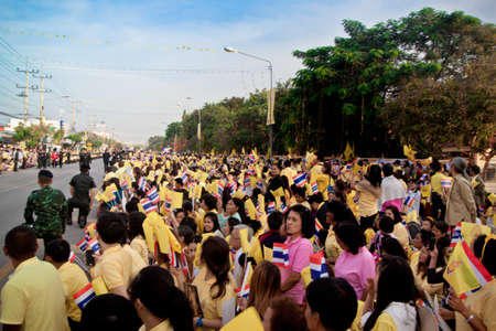 HUA HIN- DECEMBER 5  Thai people to celebrate for the 86th birthday of HM King Bhumibol Adulyadej on December 5, 2013 in Hun Hin, Thailand のeditorial素材