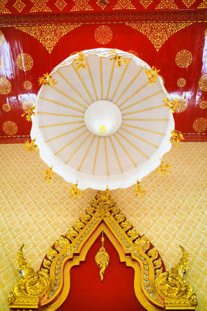 Traditional Thai style art in templeの写真素材