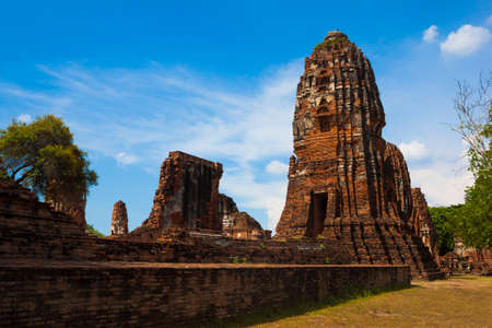 Ruins the temple,Ayutthaya Historical Park, Thailandの写真素材