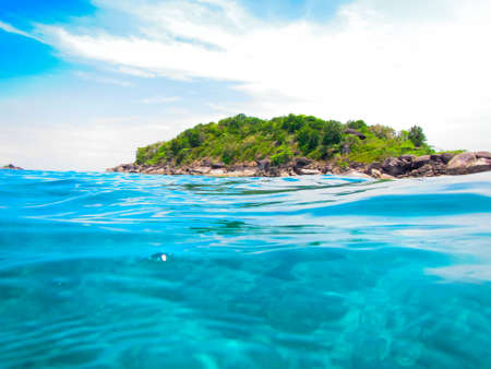 A paradise with perfect crystal clear sea, Similan islands, Andaman, Thailandの写真素材