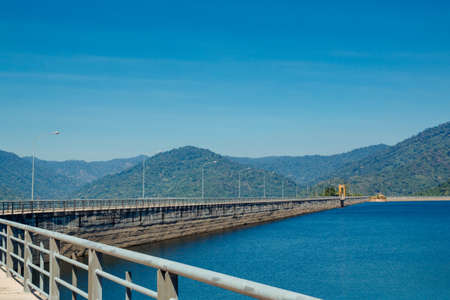 Landscape of Khun Dan Prakarnchon Dam, Nakhon Nayok,Thailand.