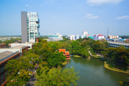 Park in the city Bangkok, Thailanの写真素材