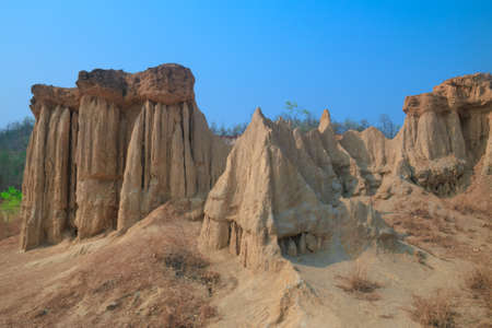 soil textures of Sao Din Na Noi in Sri Nan national park, Nan Thailandの写真素材
