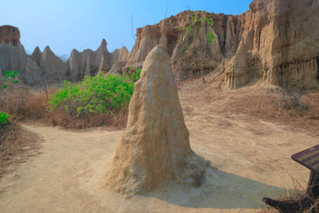 soil textures of Sao Din Na Noi in Sri Nan national park, Nan Thailandの写真素材