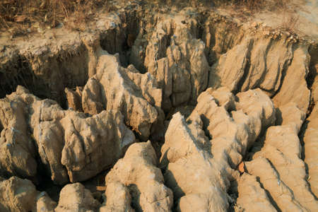 soil textures of Sao Din Na Noi in Sri Nan national park, Nan Thailandの写真素材