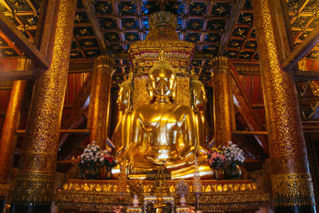 Buddha image in church of Wat Phumin, Nan, Thailandのeditorial素材