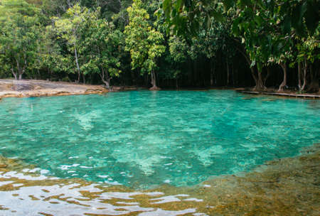 The emerald pool at Krabi, Thailandの写真素材