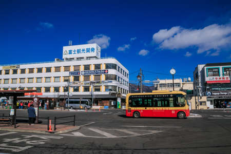 Kawaguchiko station is a train and bus station in Japanのeditorial素材