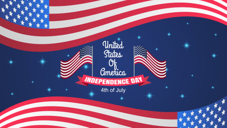 Independence day of the United States of America background. Vector illustrationのイラスト素材