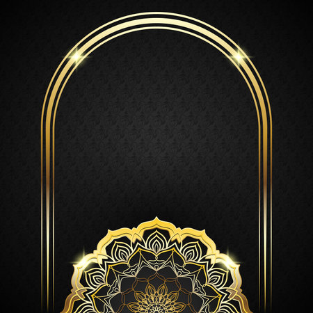 Luxury background with golden ornament and place for your text.の写真素材
