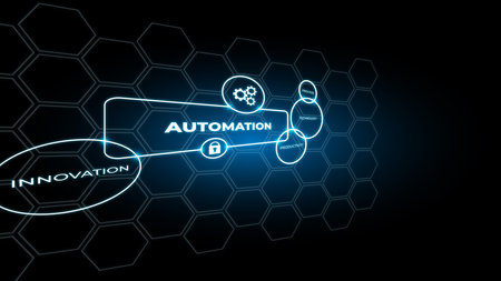 Automation Software Technology Process System Business conceptの写真素材