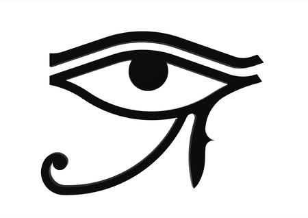Eye of Horus symbol of the egyptian god Horus, hieroglyphの写真素材